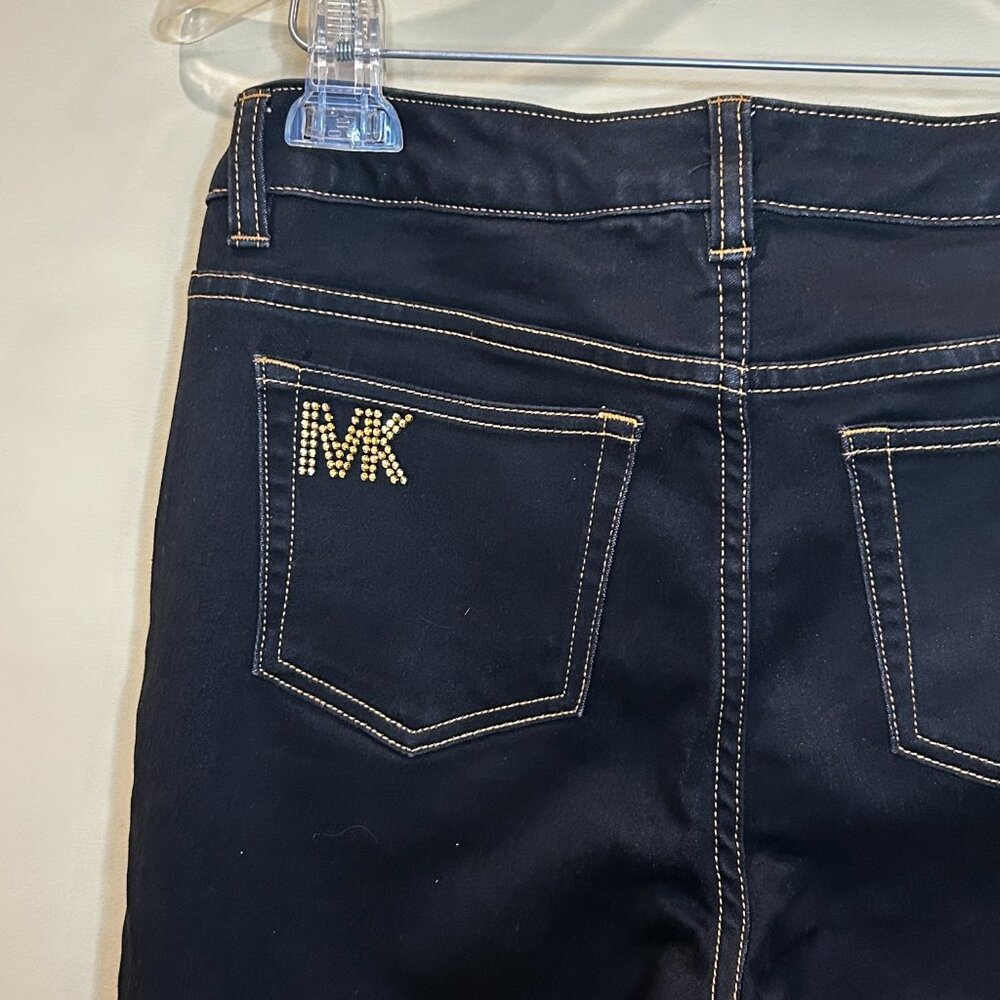 Michael Kors Women Midnight blue jeans with large Gold Logo